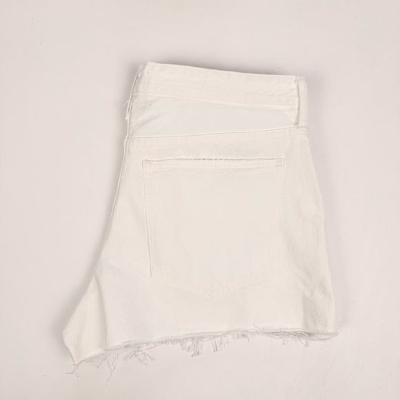 Madewell Relaxed White Denim Shorts High Waist Size 32 - Picture 13 of 16